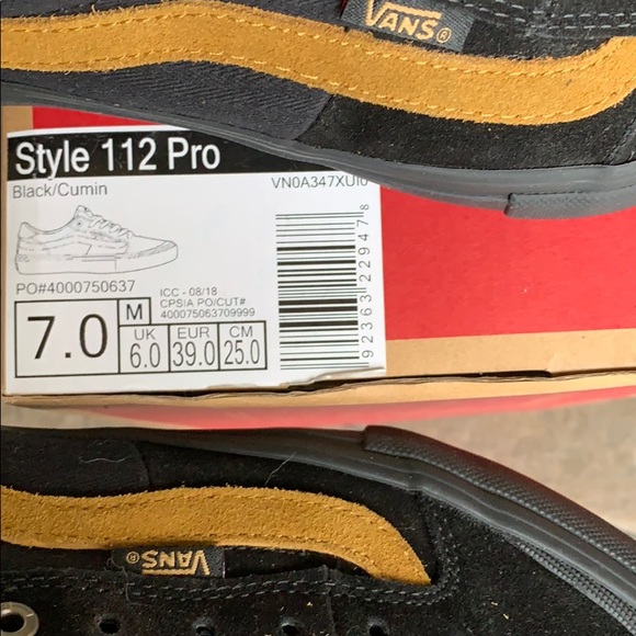 VANS STYLE 112 Pro Black/Cumin WMNS - Picture 12 of 16